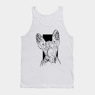 Sphinx cat lover Sphynx hairless cat breed naked cat Tank Top